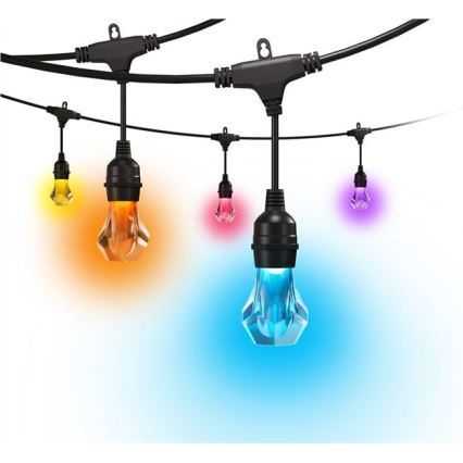Nanoleaf - Rozšiřovací sada LED RGBWIC Stmívatelný venkovní řetěz GIRLANDA 20xLED 15m 2700-6500K Wi-Fi IP65