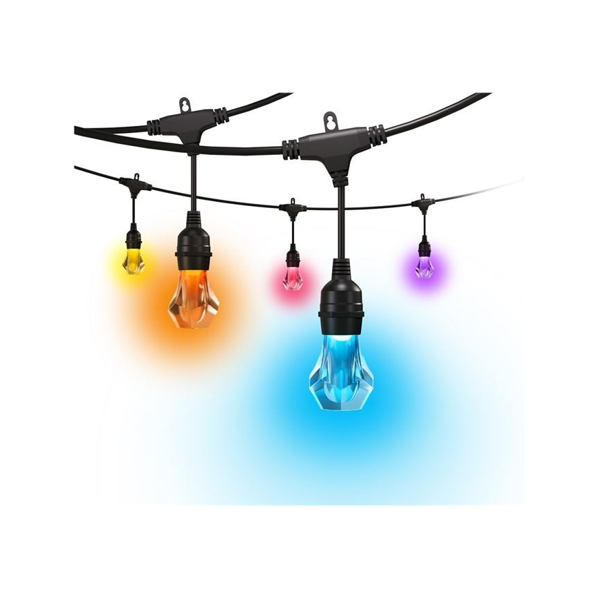 Nanoleaf - Rozšiřovací sada LED RGBWIC Stmívatelný venkovní řetěz GIRLANDA 20xLED 15m 2700-6500K Wi-Fi IP65