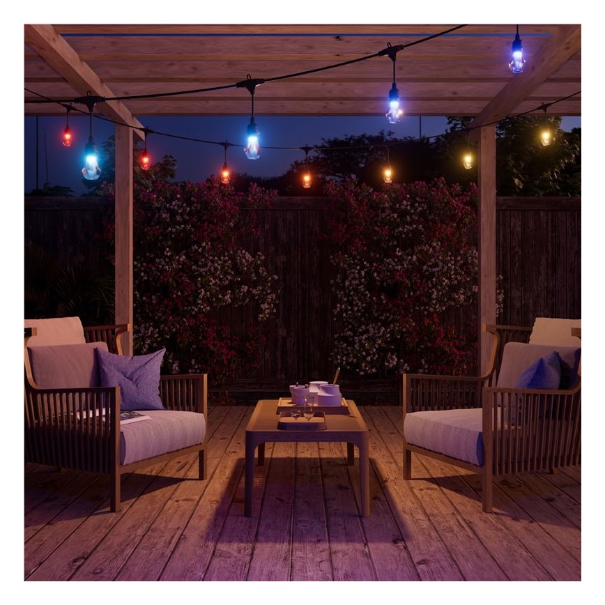 Nanoleaf - LED RGBWIC Stmívatelný venkovní řetěz GIRLANDA 20xLED 15m 2700-6500K Wi-Fi IP65