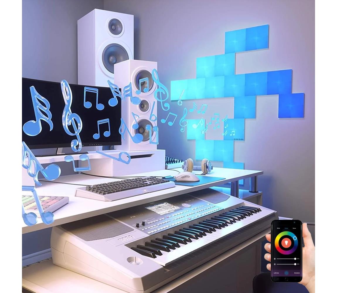 Nanoleaf Nanoleaf NL29-0002SW-9PK - SADA 9x LED RGB Stmívatelný panel CANVAS LED/1W/230V NL0012