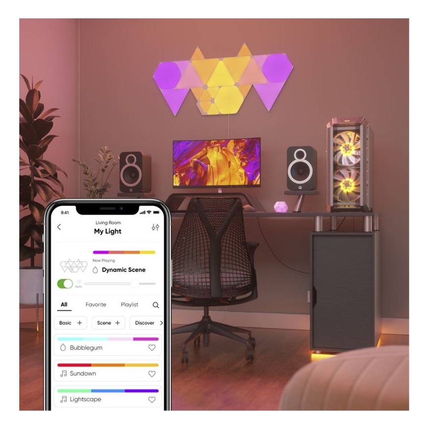 Nanoleaf - SADA 9x LED RGB Stmívatelný panel TRIANGLES LED/1,5W/230V Wi-Fi