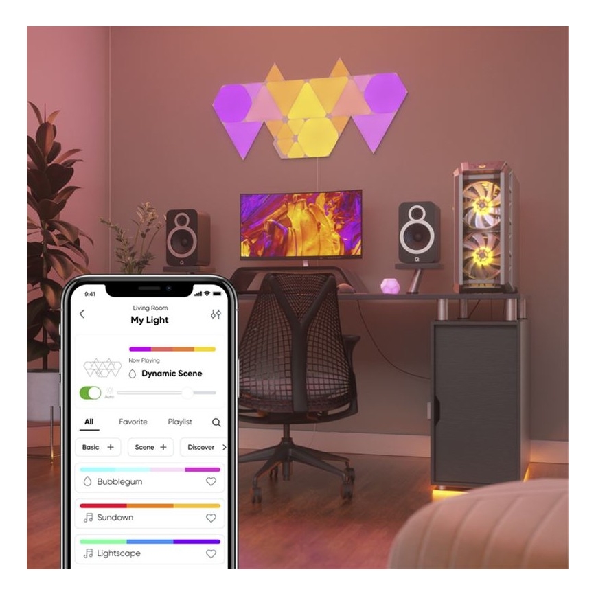 Nanoleaf - SADA 4x LED RGB Stmívatelný panel TRIANGLES LED/1,5W/230V Wi-Fi