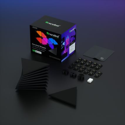 Nanoleaf - Rozšiřovací SADA 10x LED RGBW Stmívatelný panel MINI TRIANGLES LED/0,54W/230V 1200-6500K Wi-Fi