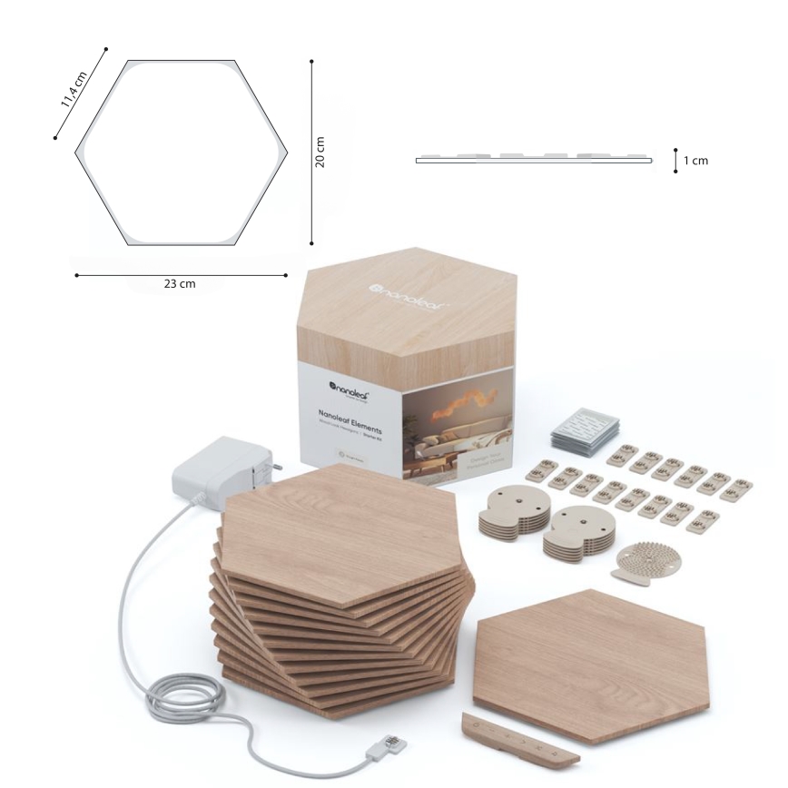 Nanoleaf - SADA 13x LED Stmívatelný panel HEXAGONS LED/2W/230V Wi-Fi
