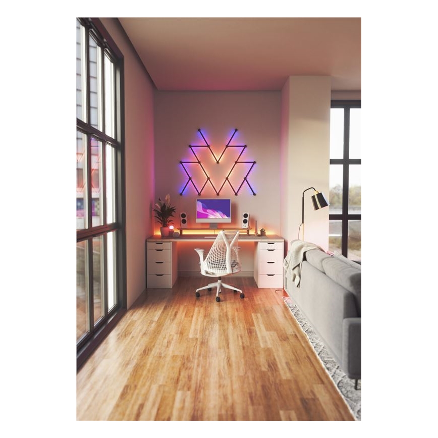 Nanoleaf - Sada krytů na lištu LINES 9 ks černá matná