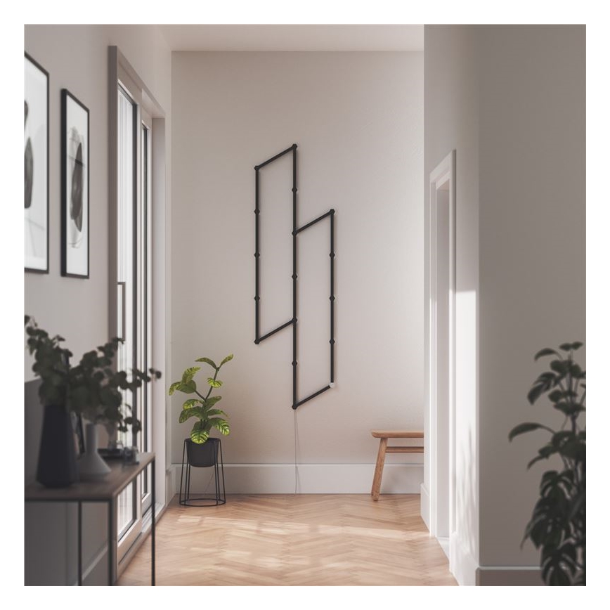 Nanoleaf - Sada krytů na lištu LINES 9 ks černá matná