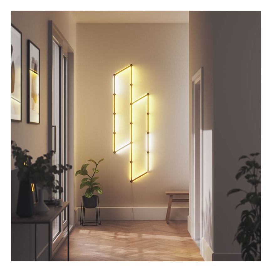 Nanoleaf - Sada krytů na lištu LINES 9 ks černá matná