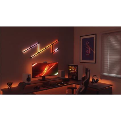 Nanoleaf - Sada krytů na lištu LINES 9 ks černá matná