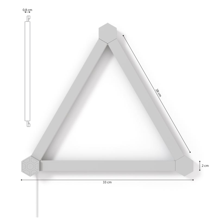 Nanoleaf - Rozšiřovací sada 3x LED RGBW Stmívatelná lišta LINES LED/2W/230V 1200-6000K Wi-Fi