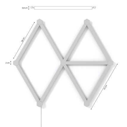 Nanoleaf - SADA 9x LED RGBW Stmívatelná lišta LINES LED/2W/230V 1200-6000K Wi-Fi