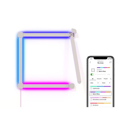 Nanoleaf - SADA 4x LED RGBW Stmívatelná lišta LINES LED/2W/230V 1200-6000K Wi-Fi