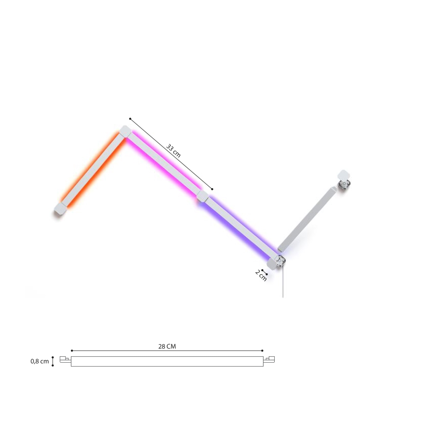 Nanoleaf - SADA 4x LED RGBW Stmívatelná lišta LINES LED/2W/230V 1200-6000K Wi-Fi