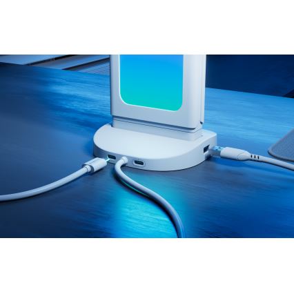 Nanoleaf - LED RGBIC Stmívatelná nabíjecí stolní stanice 3v1 5V 2700-6500K černá