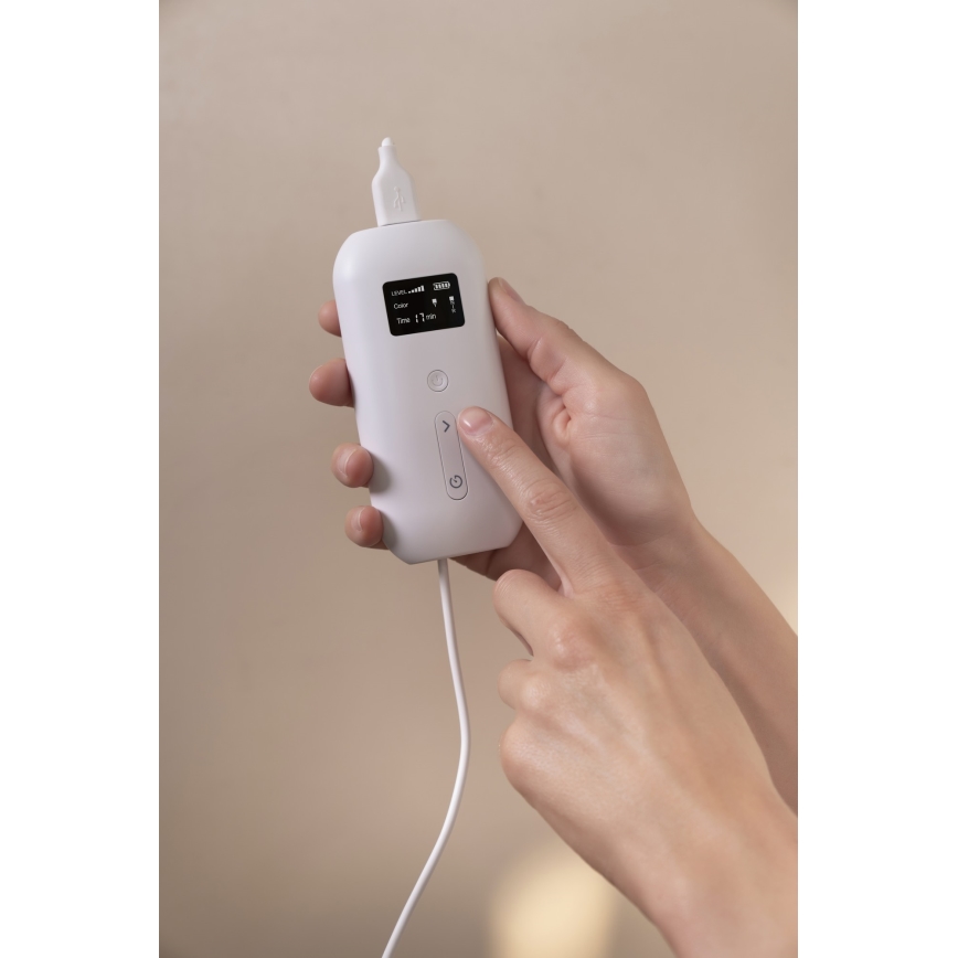 Nanoleaf - LED RGB+IR Obličejová terapeutická maska LED/5W/2500 mAh + dálkové ovládání