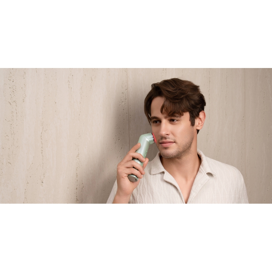 Nanoleaf - LED Ultrazvukový přístroj na omlazení pleti 6v1 5W/2500 mAh mintová