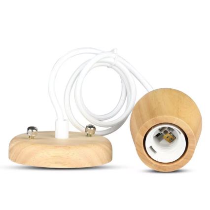 Napájecí kabel 1xE27/60W/230V bílá