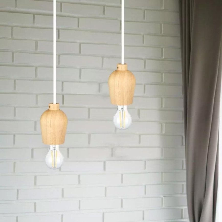 Napájecí kabel 1xE27/60W/230V bílá