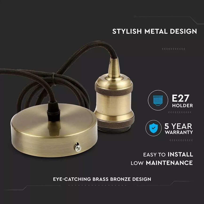 Napájecí kabel 1xE27/60W/230V