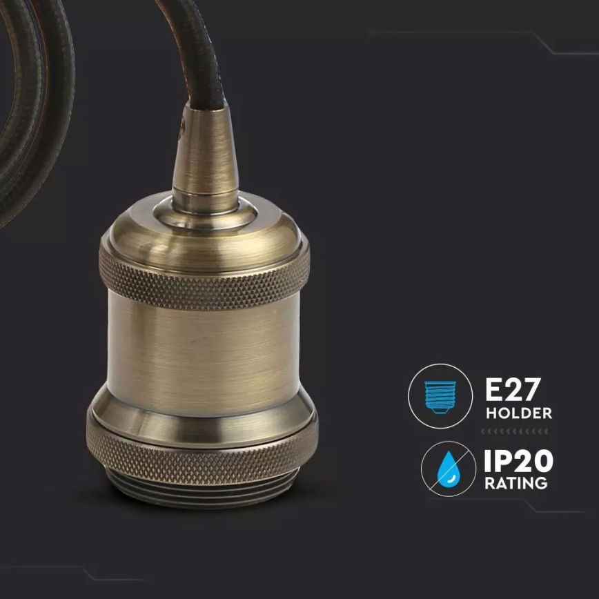 Napájecí kabel 1xE27/60W/230V