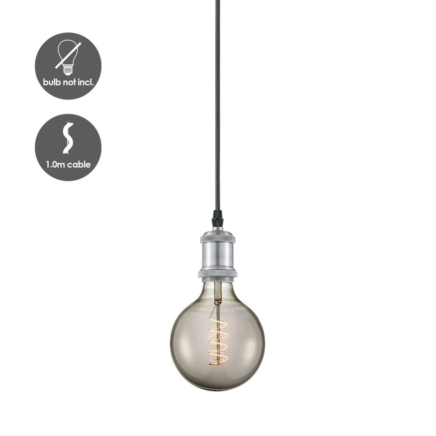 Napájecí kabel VINTAGE 1xE27/60W/230V matný chrom