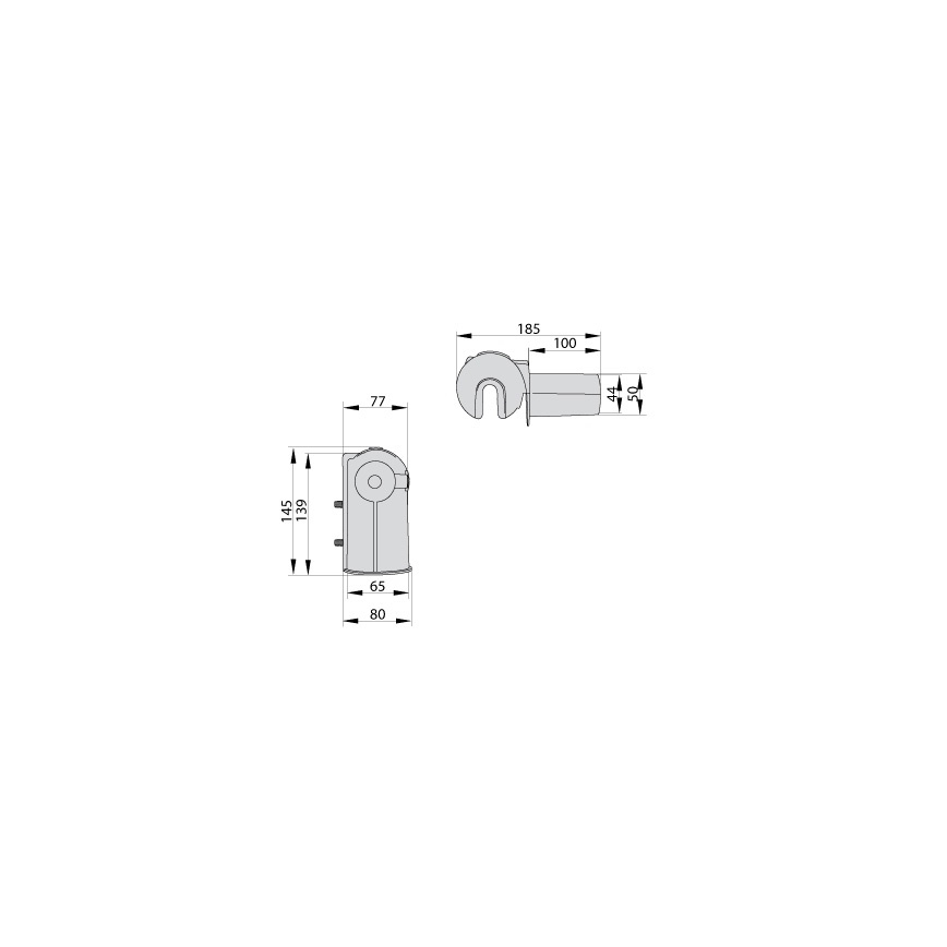 Nastavitelný držák pro pouliční lampu IP44 pr. 53-60 mm šedá