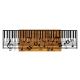 Nástěnná dekorace 100x30 cm klavír dřevo/kov