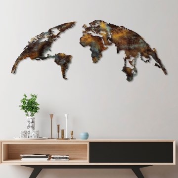 Nástěnná dekorace 2 ks 150x59 cm planeta kov