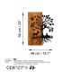 Nástěnná dekorace 46x58 cm strom dřevo/kov