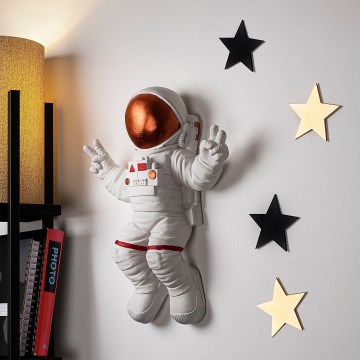 Nástěnná dekorace 47x35 cm astronaut měděná