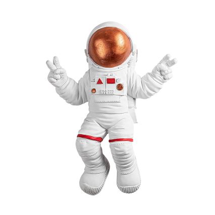 Nástěnná dekorace 47x35 cm astronaut měděná