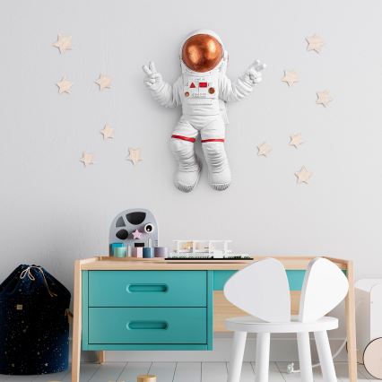 Nástěnná dekorace 47x35 cm astronaut měděná