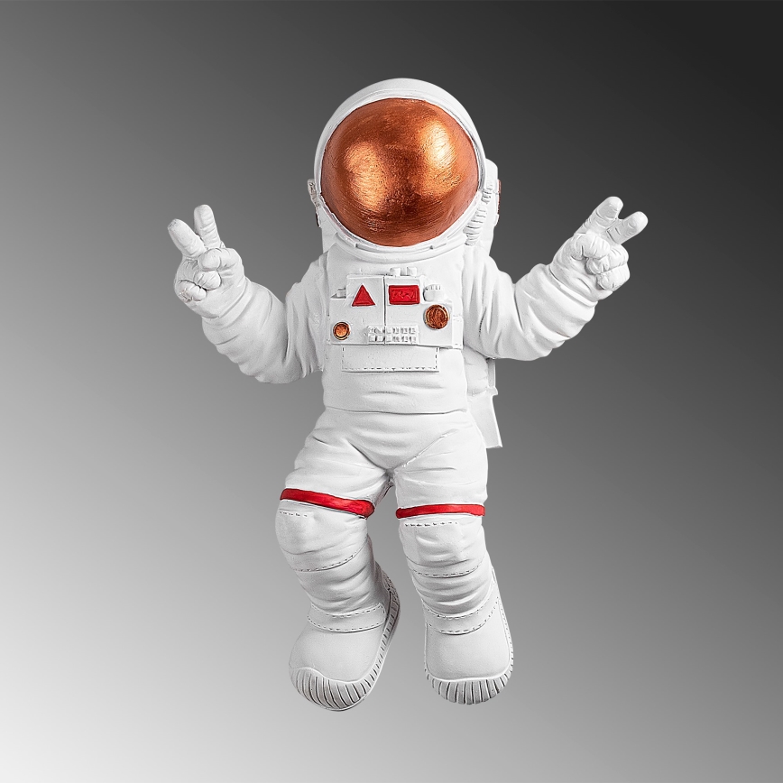 Nástěnná dekorace 47x35 cm astronaut měděná