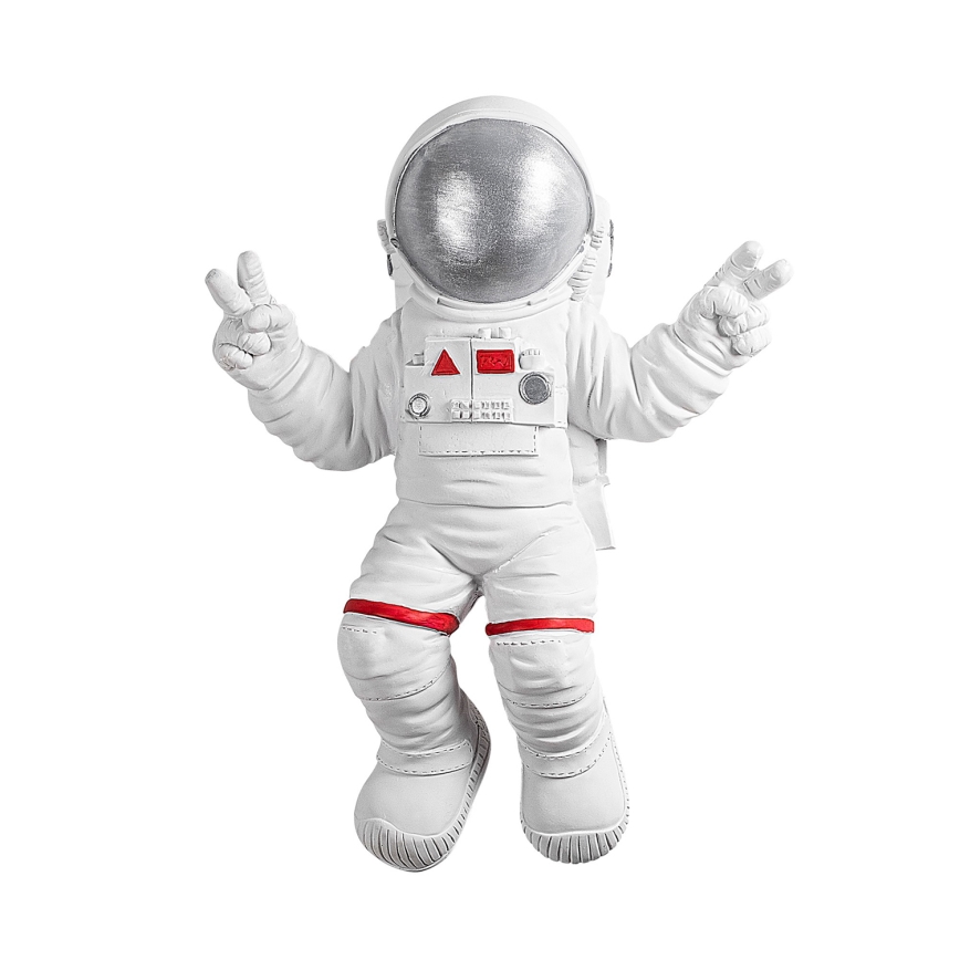Nástěnná dekorace 47x35 cm astronaut stříbrná