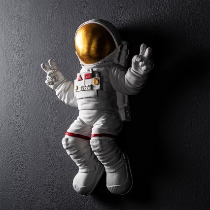 Nástěnná dekorace 47x35 cm astronaut zlatá