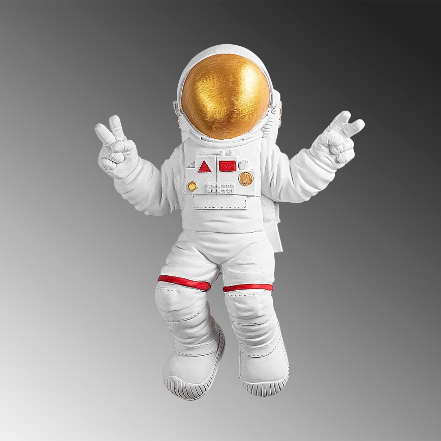 Nástěnná dekorace 47x35 cm astronaut zlatá