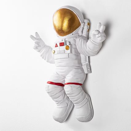 Nástěnná dekorace 47x35 cm astronaut zlatá