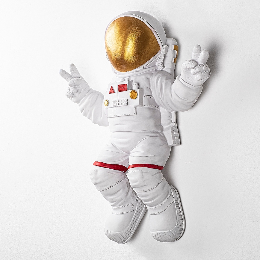 Nástěnná dekorace 47x35 cm astronaut zlatá