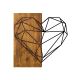 Nástěnná dekorace 58x58 cm srdce dřevo/kov
