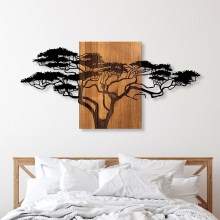 Nástěnná dekorace 70x144 cm dřevo/kov