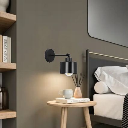 Nástěnná lampa 1xE27/20W/230V černá