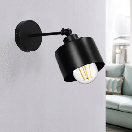 Nástěnná lampa 1xE27/20W/230V černá