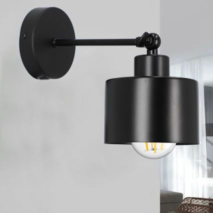 Nástěnná lampa 1xE27/20W/230V černá