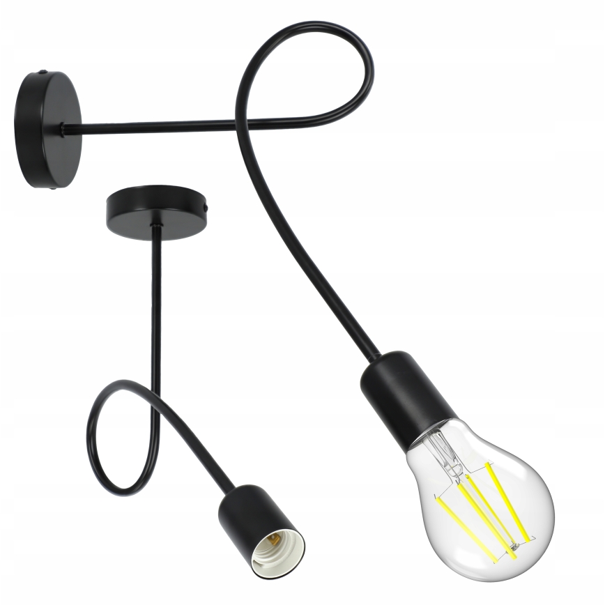 Nástěnná lampa 1xE27/20W/230V černá