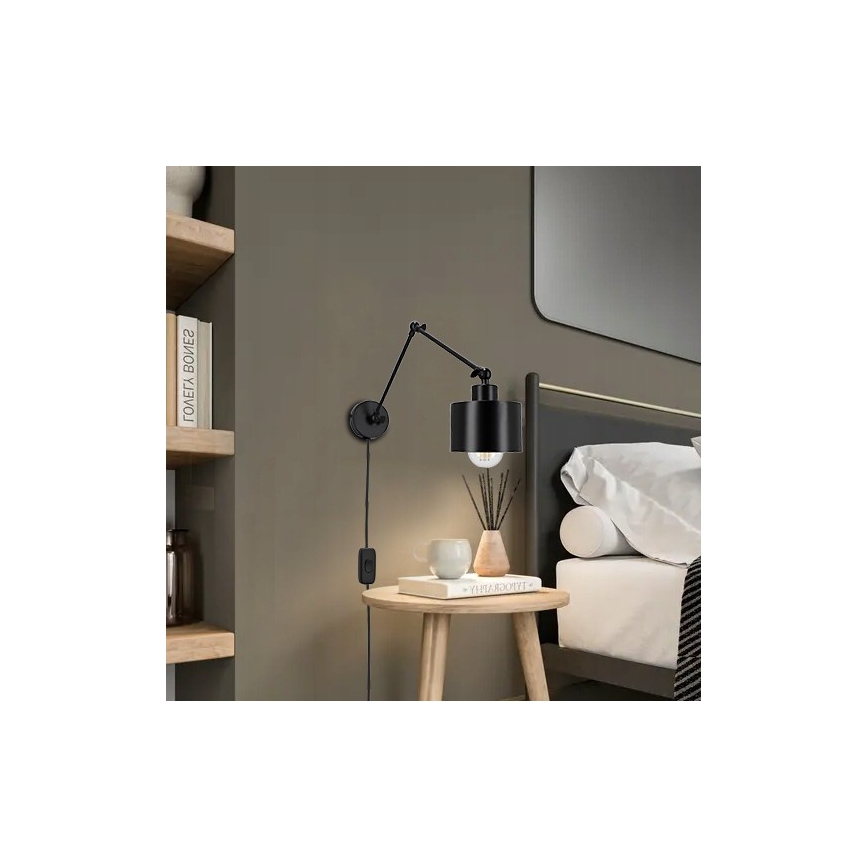 Nástěnná lampa 1xE27/20W/230V černá