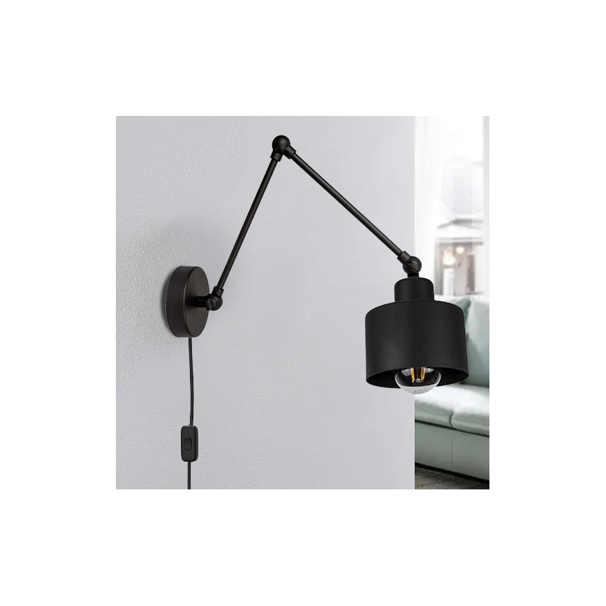 Nástěnná lampa 1xE27/20W/230V černá