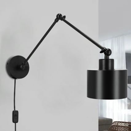 Nástěnná lampa 1xE27/20W/230V černá