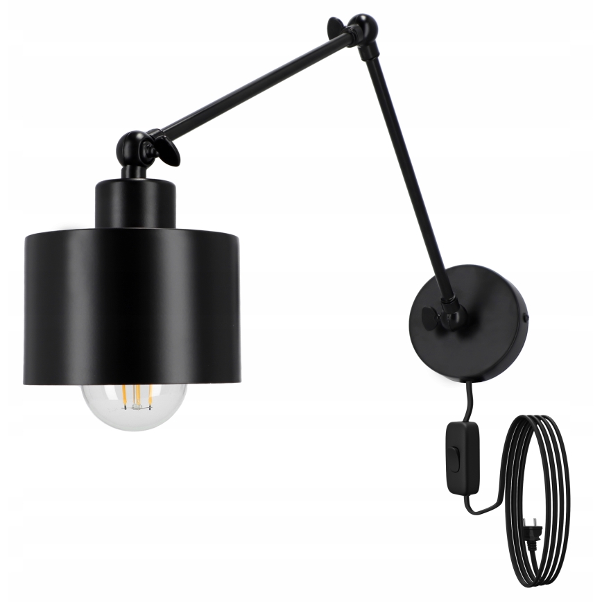 Nástěnná lampa 1xE27/20W/230V černá