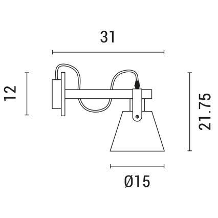 Nástěnná lampa 1xE27/40W/230V bílá