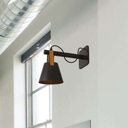 Nástěnná lampa 1xE27/40W/230V černá