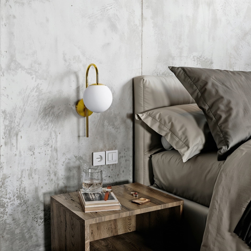 Nástěnná lampa 1xG9/40W/230V zlatá/bílá